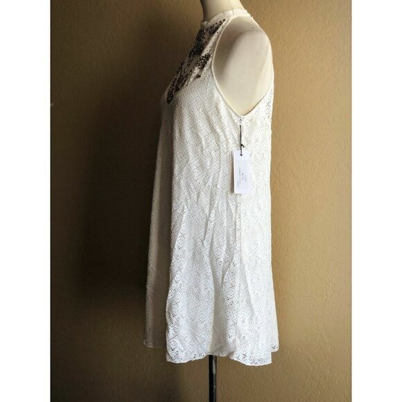 Saylor womens White Jasmine Embellished Lace Shift Dress Size M L $297 BL7 - Picture 8 of 12